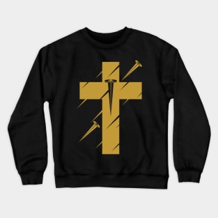 The cross of Jesus Christ pierced with nails Crewneck Sweatshirt